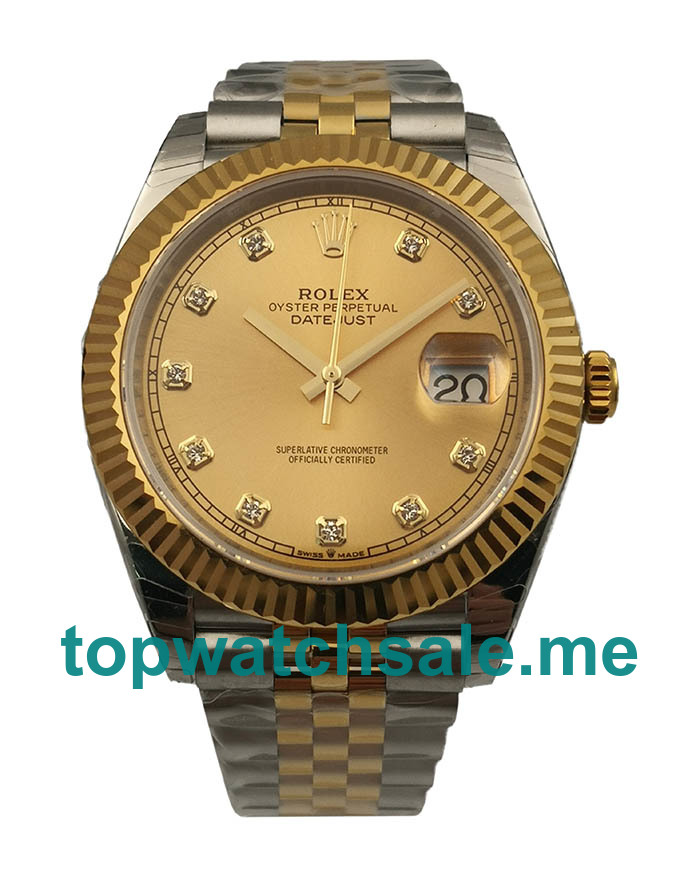 41MM Swiss Men Rolex Datejust II 116333 EW Champagne Dials Replica Watches UK