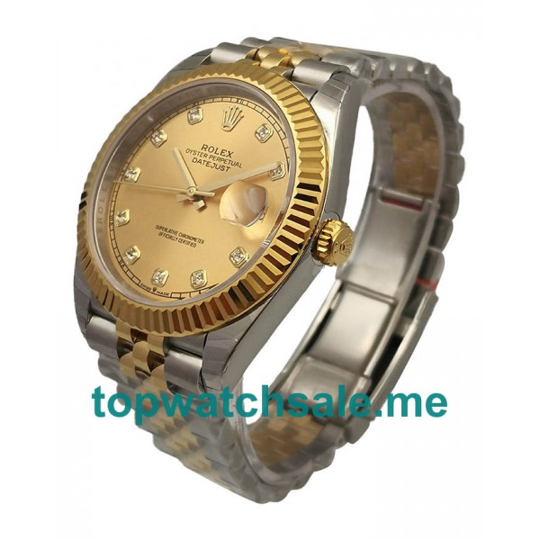 41MM Swiss Men Rolex Datejust II 116333 EW Champagne Dials Replica Watches UK