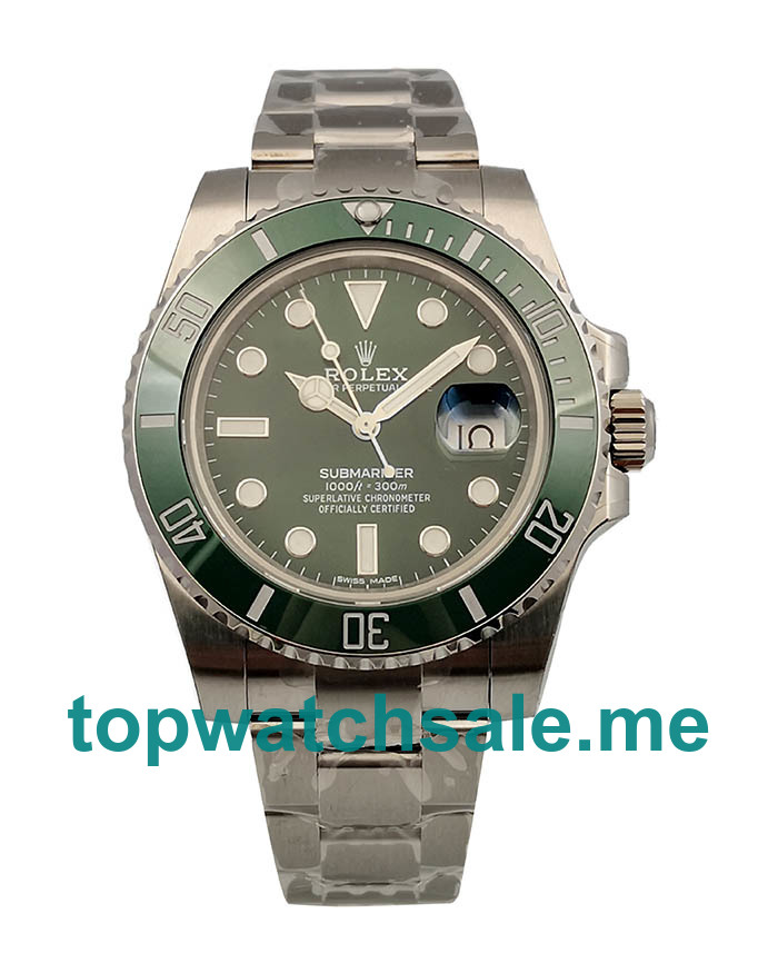 40MM Swiss Men Rolex Submariner Date 116610LV 2018 N V9S Green Dials Replica Watches UK