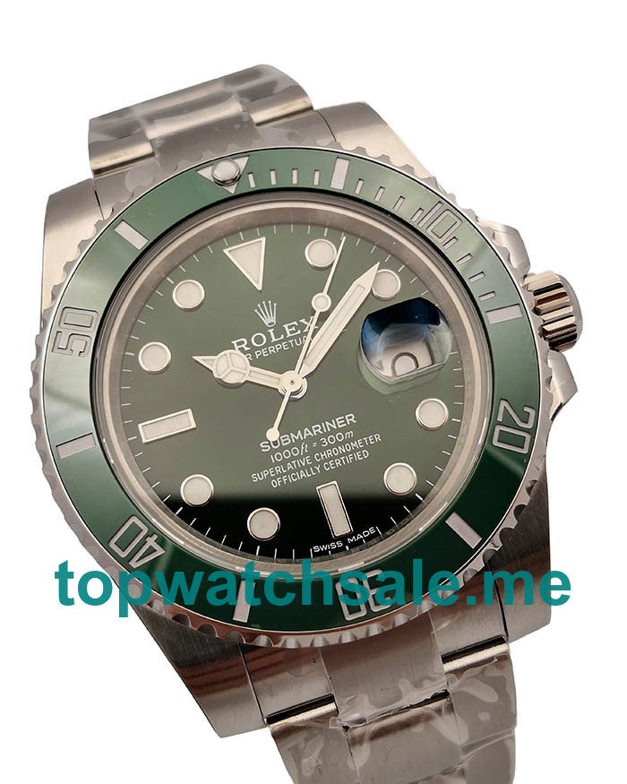 40MM Swiss Men Rolex Submariner Date 116610LV 2018 N V9S Green Dials Replica Watches UK