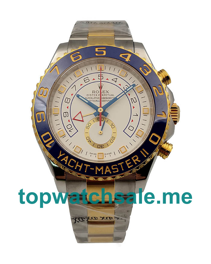 44MM Swiss Men Rolex Yacht-Master II 116681 V5 White Dials Replica Watches UK