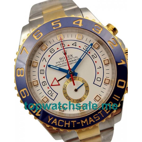 44MM Swiss Men Rolex Yacht-Master II 116681 V5 White Dials Replica Watches UK