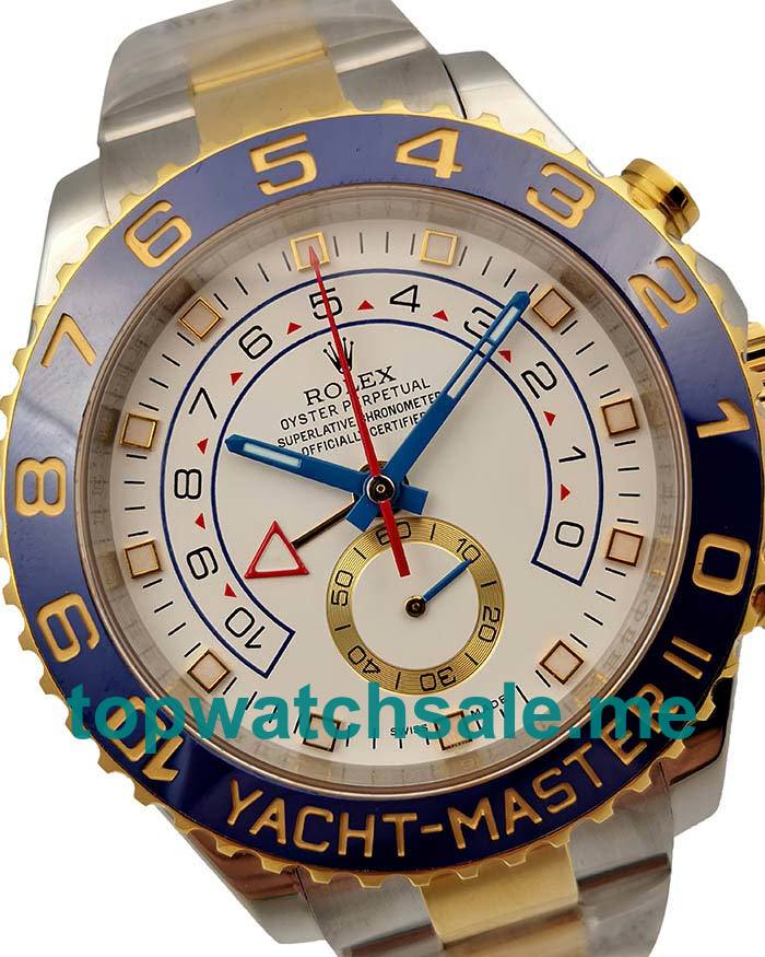 44MM Swiss Men Rolex Yacht-Master II 116681 V5 White Dials Replica Watches UK