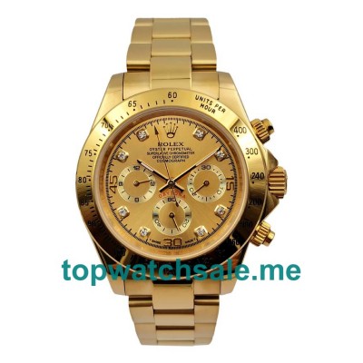 40MM Men Rolex Daytona 116528 Champagne Dials Replica Watches UK