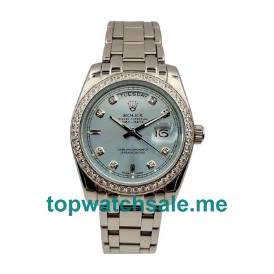 36MM Men Rolex Day-Date 118346 Blue Dials Replica Watches UK