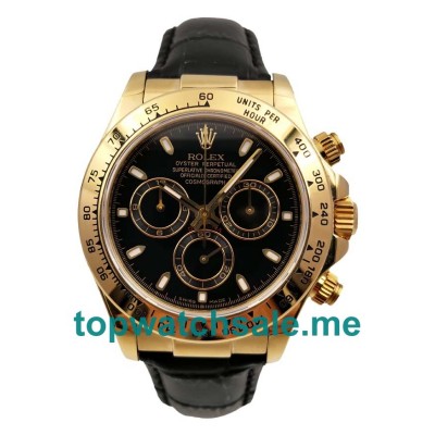 40MM Swiss Men Rolex Daytona 116508 Black Dials Replica Watches UK