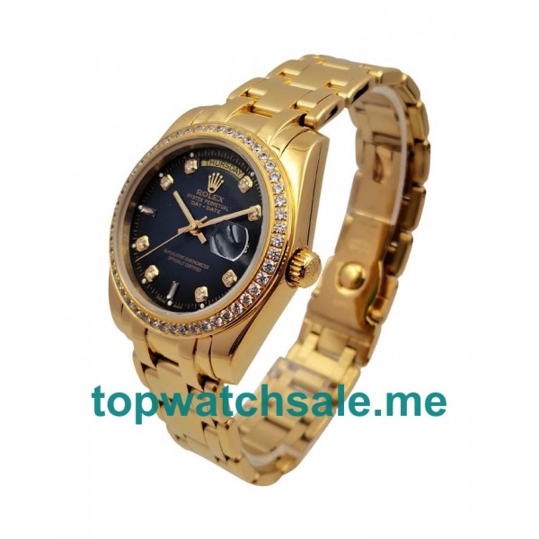 36MM Men Rolex Day-Date 18038 Blue Dials Replica Watches UK