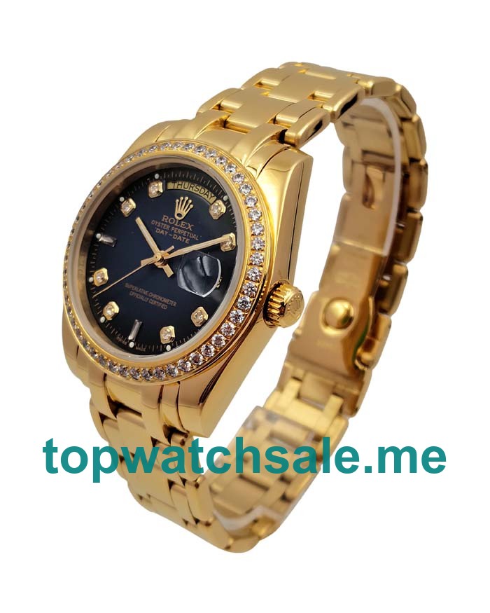36MM Men Rolex Day-Date 18038 Blue Dials Replica Watches UK