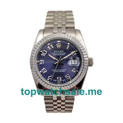 36MM Men Rolex Datejust 116234 Blue Dials Replica Watches UK