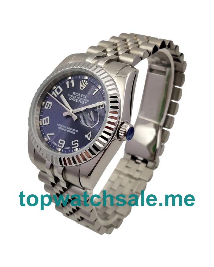 36MM Men Rolex Datejust 116234 Blue Dials Replica Watches UK