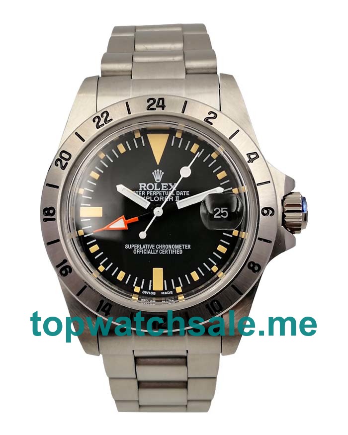 39MM Men Rolex Explorer II 1655 Black Dials Replica Watches UK