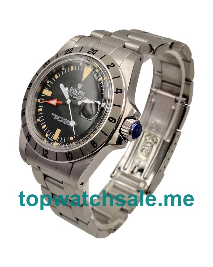 39MM Men Rolex Explorer II 1655 Black Dials Replica Watches UK