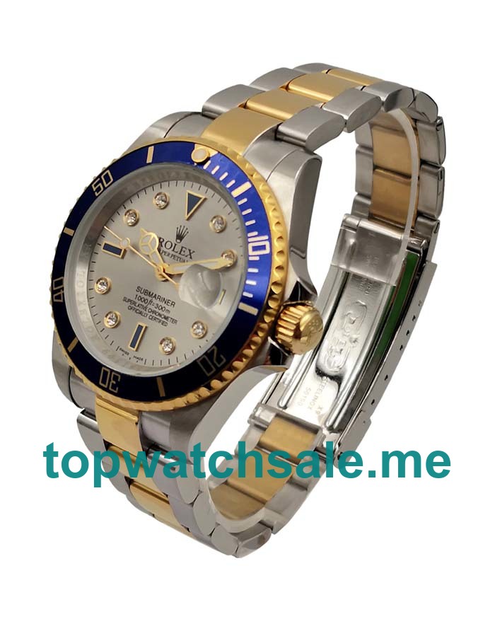 40MM Men Rolex Submariner 16613 Gray Dials Replica Watches UK