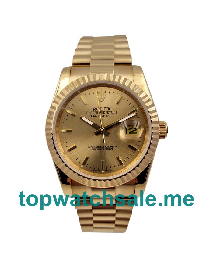 36MM Men Rolex Datejust 278278 Champagne Dials Replica Watches UK