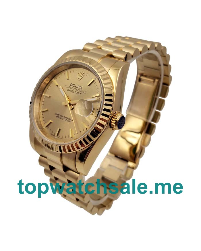 36MM Men Rolex Datejust 278278 Champagne Dials Replica Watches UK