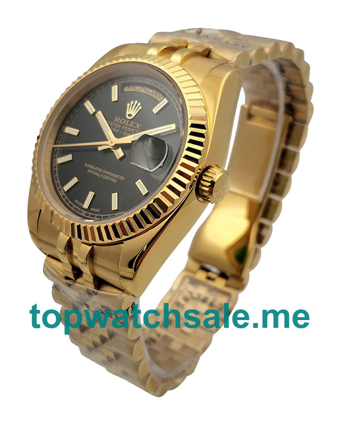 36MM Men Rolex Day-Date 118238 Black Dials Replica Watches UK