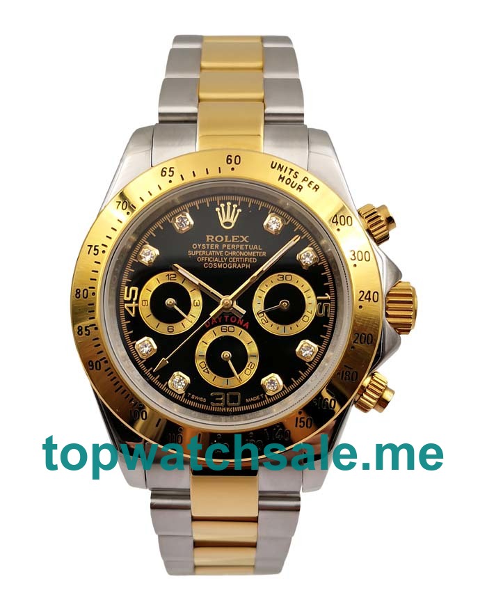 40MM Men Rolex Daytona 116523 Black Dials Replica Watches UK
