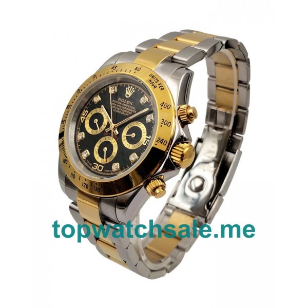 40MM Men Rolex Daytona 116523 Black Dials Replica Watches UK