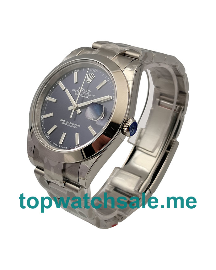 41MM Swiss Men Rolex Datejust 126300 Blue Dials Replica Watches UK