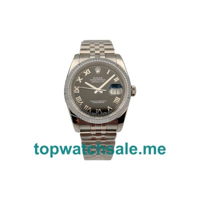 36MM Swiss Men Rolex Datejust 116234 Black Dials Replica Watches UK