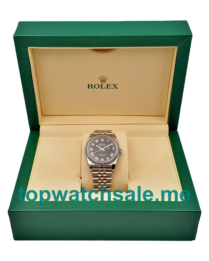 36MM Swiss Men Rolex Datejust 116234 Black Dials Replica Watches UK