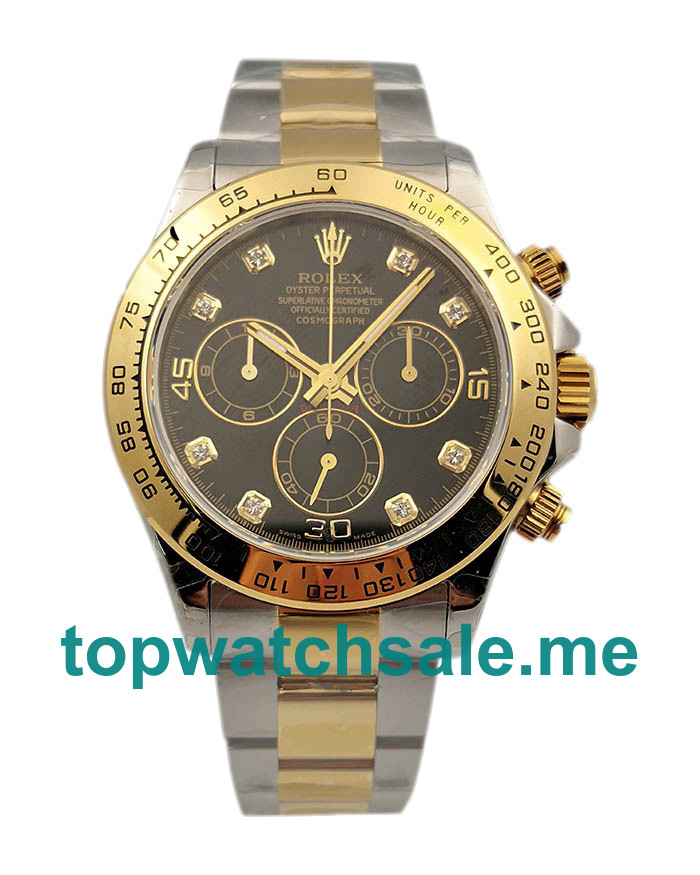 40MM Swiss Men Rolex Daytona 116503 Black Dials Replica Watches UK