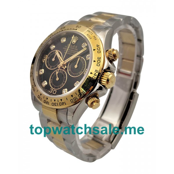 40MM Swiss Men Rolex Daytona 116503 Black Dials Replica Watches UK