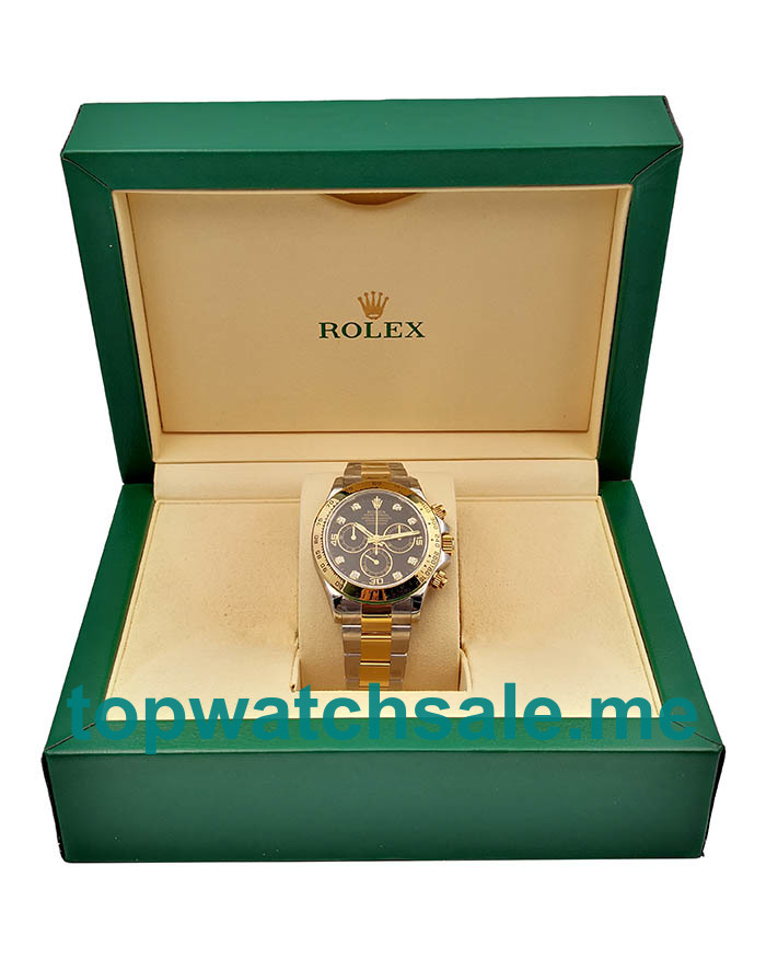 40MM Swiss Men Rolex Daytona 116503 Black Dials Replica Watches UK