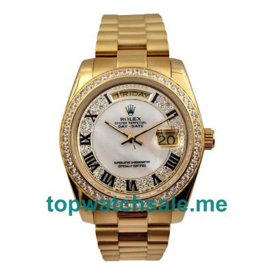 36MM Men Rolex Day-Date 118388 Mother-Of-Pearl Dials Replica Watches UK