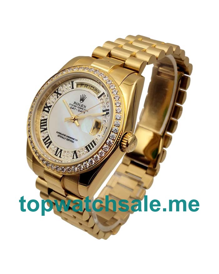 36MM Men Rolex Day-Date 118388 Mother-Of-Pearl Dials Replica Watches UK