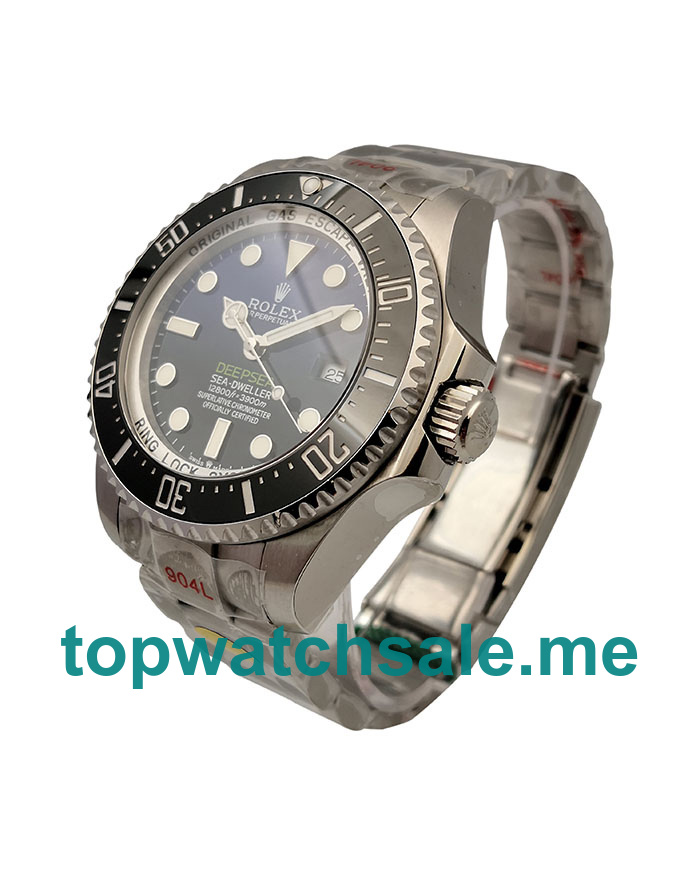 44MM Swiss Men Rolex Sea-Dweller Deepsea 126660 Blue And Black Dials Replica Watches UK