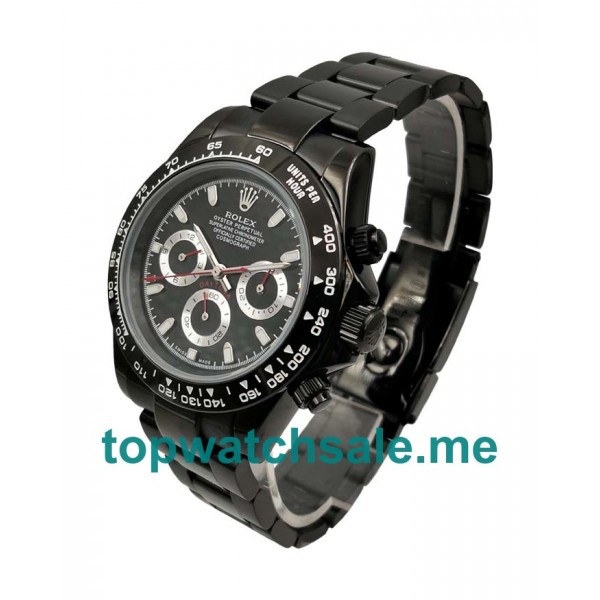 40MM Men Rolex Daytona 116500 Black Dials Replica Watches UK