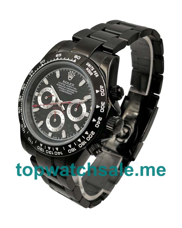 40MM Men Rolex Daytona 116500 Black Dials Replica Watches UK