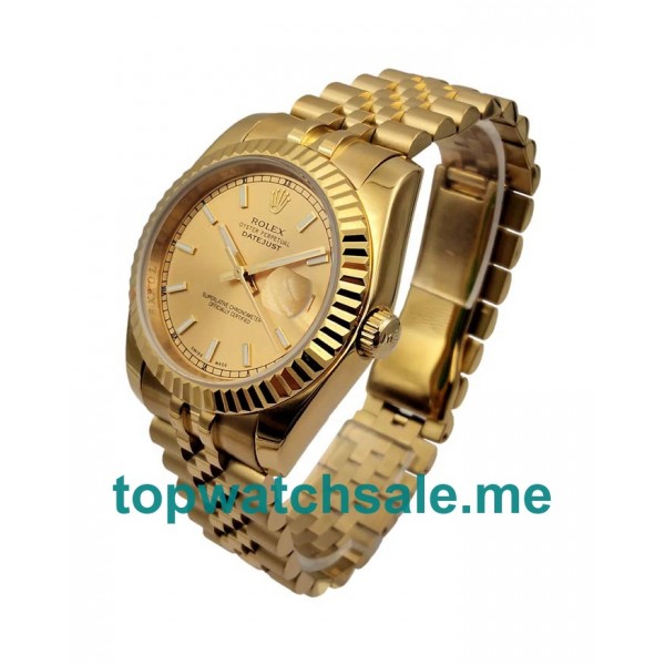 36MM Men Rolex Datejust 116238 Champagne Dials Replica Watches UK