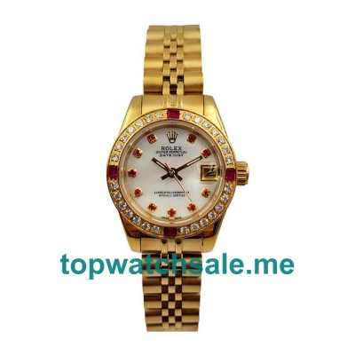 26MM Women Rolex Lady-Datejust 179138 White Mother-of-pearl Dials Replica Watches UK