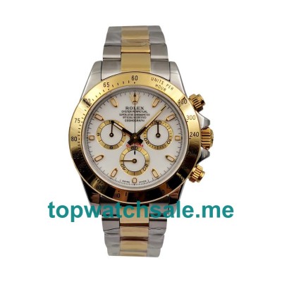 40MM Swiss Men Rolex Daytona 116523 White Dials Replica Watches UK