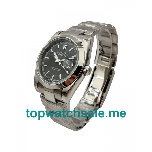 36MM Men Rolex Datejust 116200 Black Dials Replica Watches UK