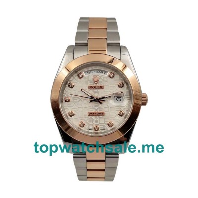 41MM Men Rolex Day-Date 218206 Silver Dials Replica Watches UK