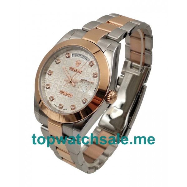 41MM Men Rolex Day-Date 218206 Silver Dials Replica Watches UK