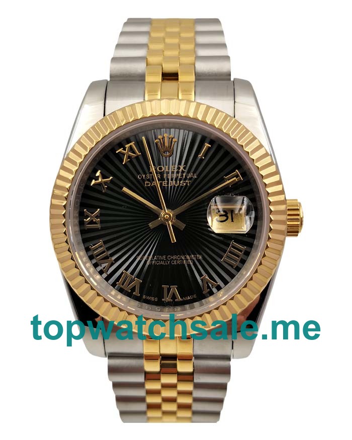 36MM Swiss Men Rolex Datejust 126233 Black Dials Replica Watches UK