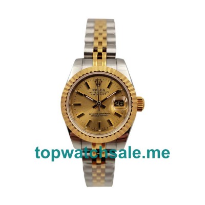 26MM Swiss Women Rolex Lady-Datejust 76193 Champagne Dials Replica Watches UK