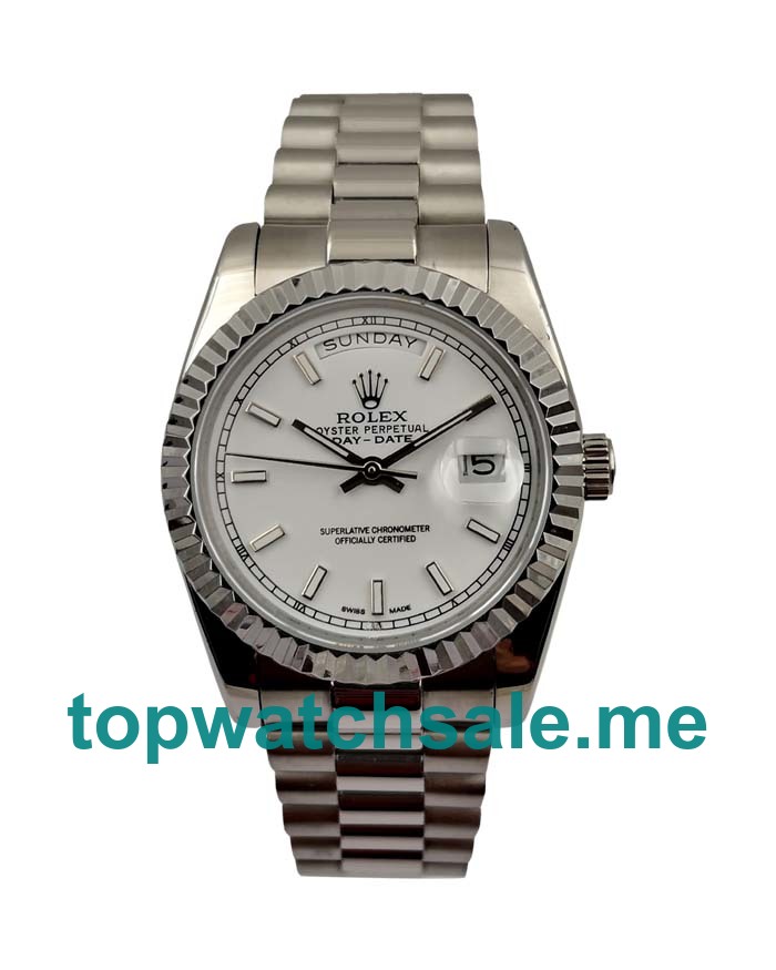 36MM Swiss Men Rolex Day-Date 118239 White Dials Replica Watches UK