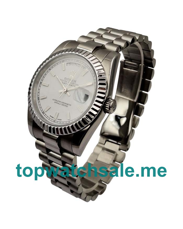 36MM Swiss Men Rolex Day-Date 118239 White Dials Replica Watches UK