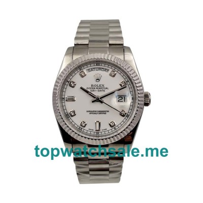 36MM Swiss Men Rolex Day-Date 118239 White Dials Replica Watches UK
