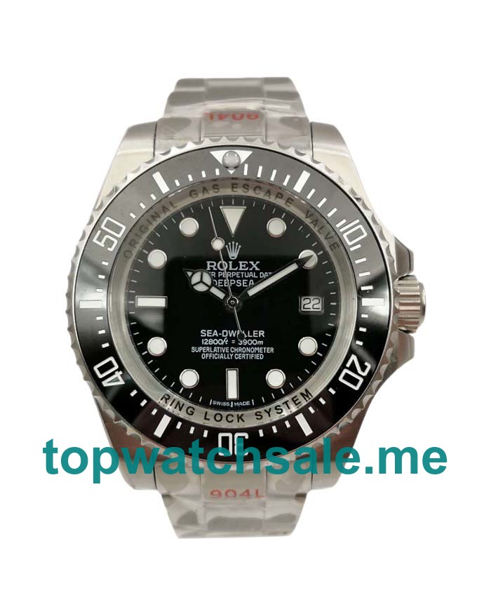 44MM Swiss Men Rolex Sea-Dweller Deepsea 116660 Black Dials Replica Watches UK