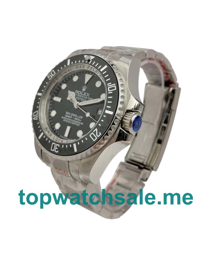 44MM Swiss Men Rolex Sea-Dweller Deepsea 116660 Black Dials Replica Watches UK