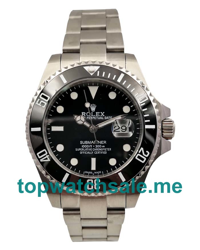 43MM Swiss Men Rolex Submariner 116610 LN Black Dials Replica Watches UK