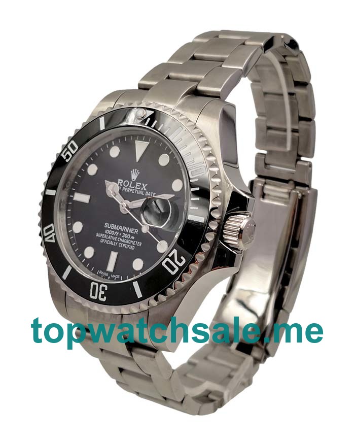 43MM Swiss Men Rolex Submariner 116610 LN Black Dials Replica Watches UK