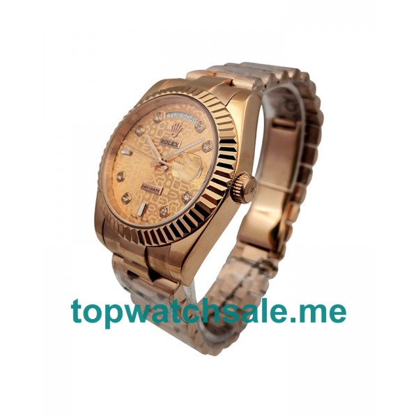 36MM Men Rolex Day-Date 118235 Rose Gold Dials Replica Watches UK