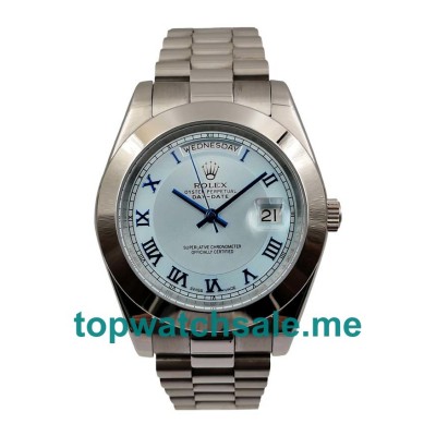 41MM Men Rolex Day-Date 218206 Ice Blue Dials Replica Watches UK